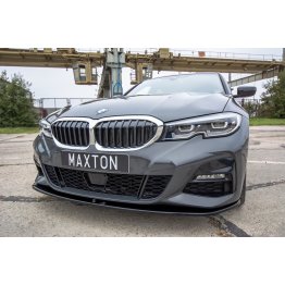 Накладка сплиттер на передний бампер Вар3 на BMW 3 G20 / G21 M-Pack